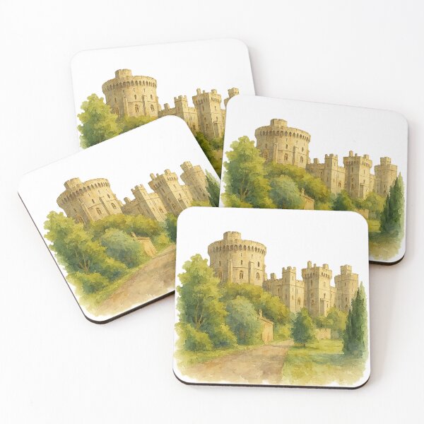 Item preview, Windsor Castle Watercolor Poster – British Heritage Art Print designed and sold by best-2025.