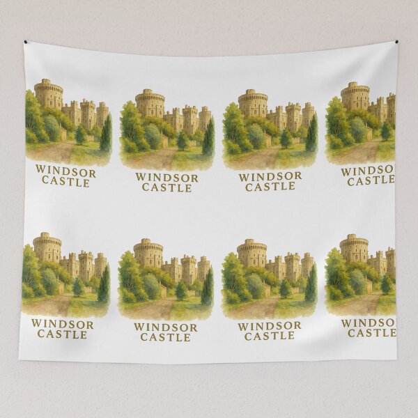 Item preview, Windsor Castle Watercolor Poster – British Heritage Art Print designed and sold by best-2025.