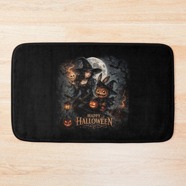 Item preview, Dark Witch and Labubu in Haunted Woods – Gothic Halloween Art Design designed and sold by best-2025.