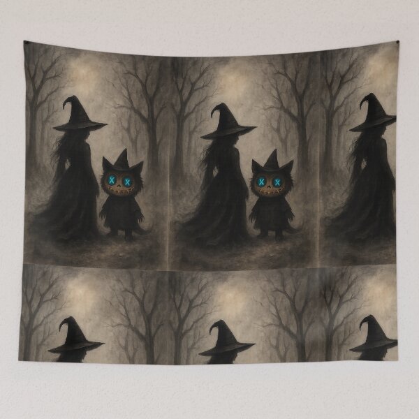 Item preview, Labubu Witch – Happy Halloween Cute Spooky T-Shirt Design designed and sold by best-2025.