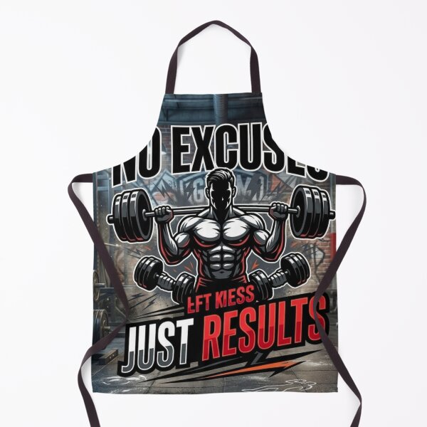 Item preview, No Excuses Just Results - Bodybuilding & Fitness Motivation designed and sold by Velmora Studio.