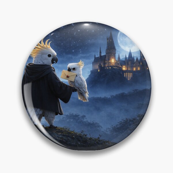 Item preview, Baby Cockatoo Wizard Letter – Magical Bird Fantasy designed and sold by teddy815.