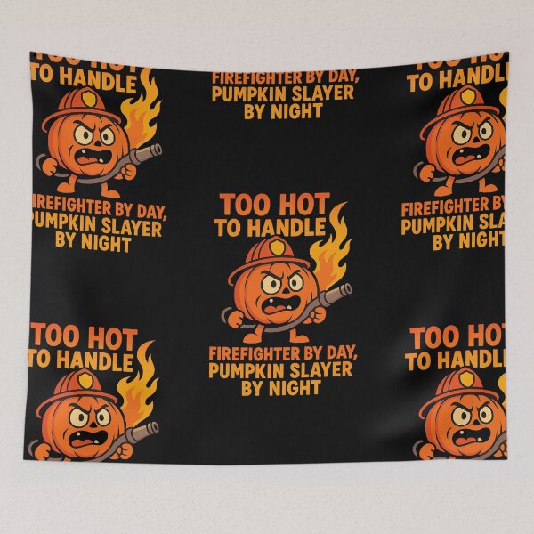 Item preview, Too Hot to Handle – Funny Firefighter Halloween Pumpkin Design designed and sold by best-2025.