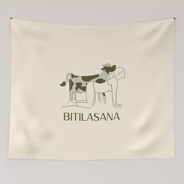 Item preview, Cow Yoga Pose Bitilasana – Gentle Stretch Meditation Yoga Design designed and sold by WellspringXflow.