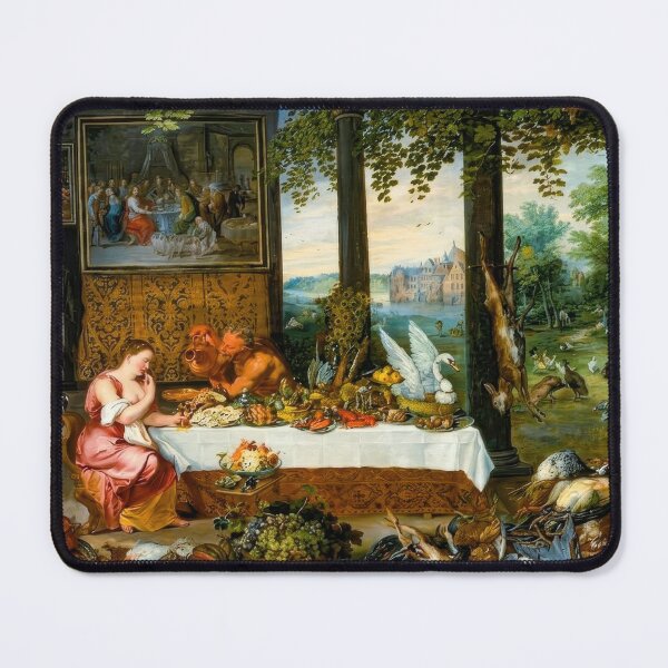 Item preview, The Sense of Taste Jan Brueghel the Elder designed and sold by TheSoulOfArt.