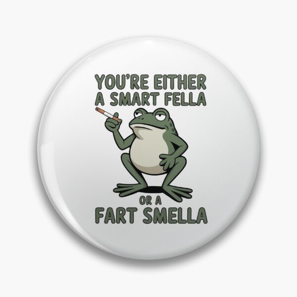 Item preview, Smart Fella or Fart Smella - Funny Frog Meme designed and sold by KaphzeShop.