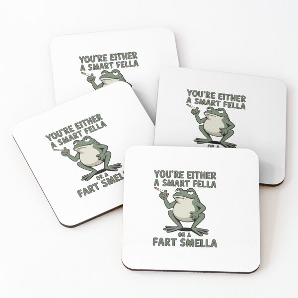 Item preview, Smart Fella or Fart Smella - Funny Frog Meme designed and sold by KaphzeShop.