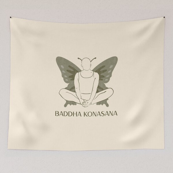 Item preview, Butterfly Yoga Pose Baddha Konasana – Peaceful Meditation Yoga Design designed and sold by WellspringXflow.