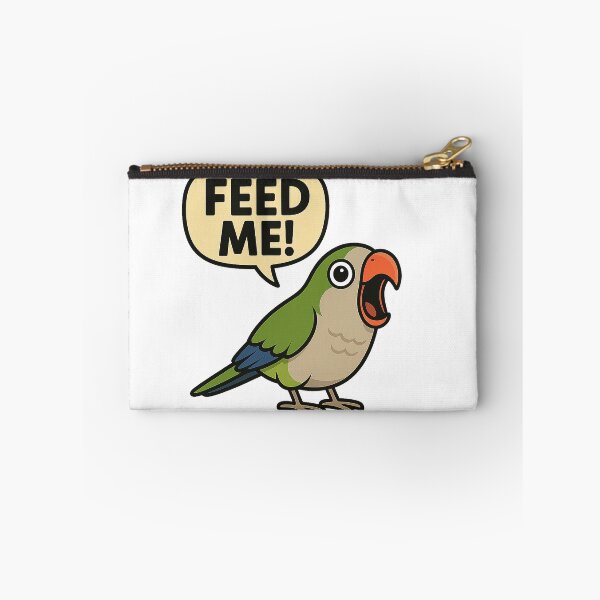 Item preview, Cute Quaker Parrot Saying "Feed Me!" – Funny Bird Lovers Design designed and sold by best-2025.