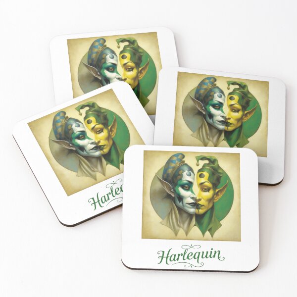 Item preview, The two sides of the mysterious Harlequin designed and sold by Radioactive Monkey Club.