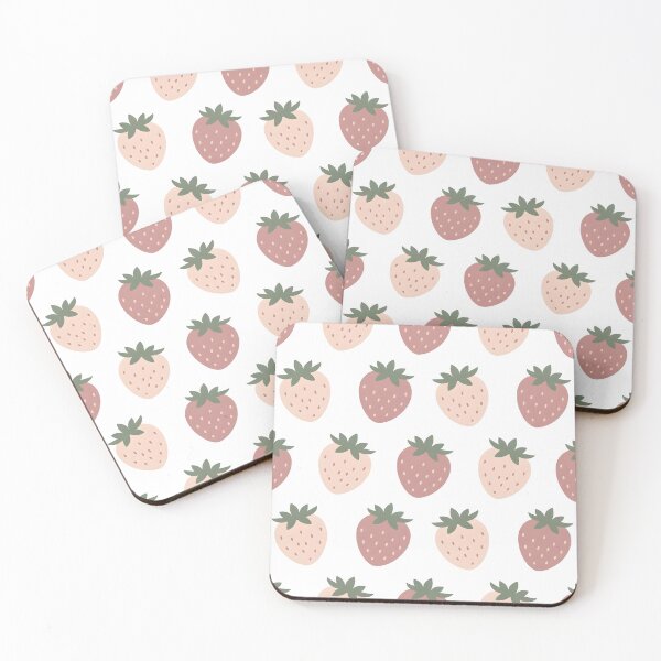 Item preview, Cute boho strawberry design, Seamless minimalist art in pastel colors designed and sold by LeedsArtStudio.