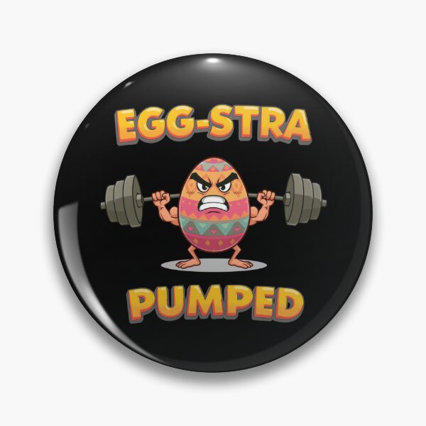 Item preview, Funny Easter Egg Lifting Weights Egg-stra Pumped designed and sold by TeeArtWorld.