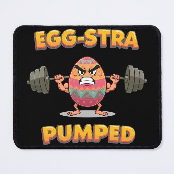 Item preview, Funny Easter Egg Lifting Weights Egg-stra Pumped designed and sold by TeeArtWorld.