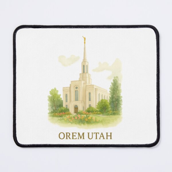 Item preview, Orem Utah Temple Watercolor Illustration designed and sold by best-2025.