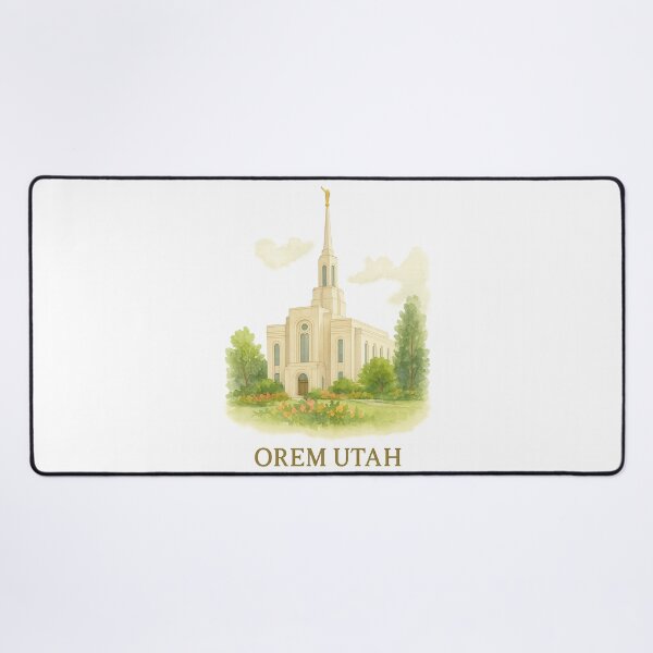 Item preview, Orem Utah Temple Watercolor Illustration designed and sold by best-2025.
