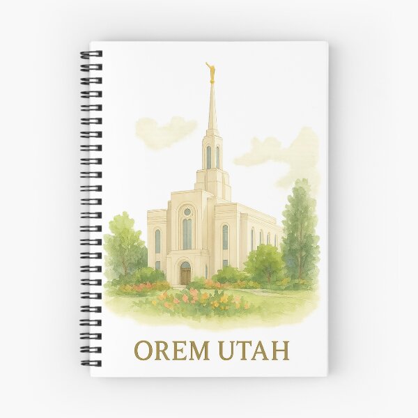 Item preview, Orem Utah Temple Watercolor Illustration designed and sold by best-2025.