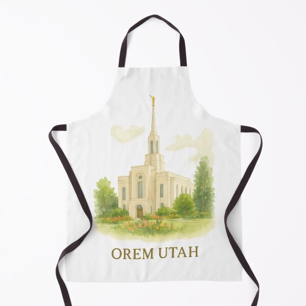 Item preview, Orem Utah Temple Watercolor Illustration designed and sold by best-2025.