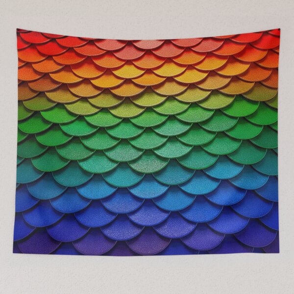 Item preview, Red,Green and Blue Shading Arches Scales Pattern. designed and sold by Giulivo Store Graphic.
