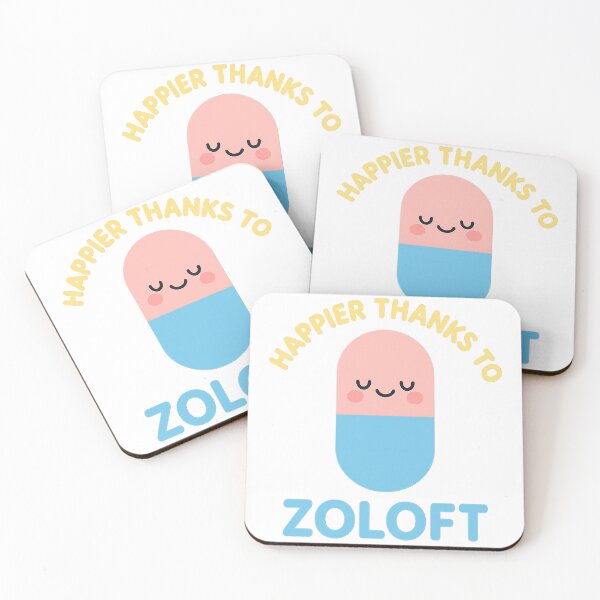 Item preview, Happier Thanks to Zoloft – Cute Mental Health Design designed and sold by best-2025.