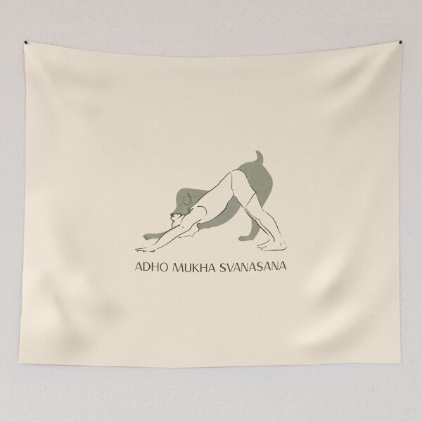 Item preview, Downward Dog Yoga Pose Adho Mukha Svanasana – Mindful Yoga Design designed and sold by WellspringXflow.