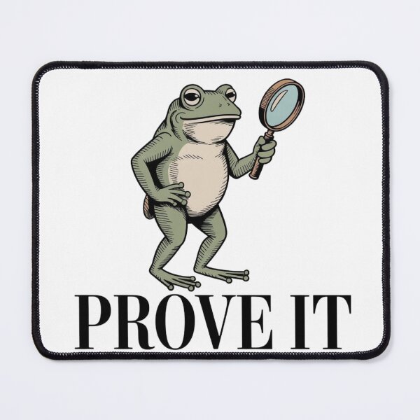 Item preview, Skeptical Frog Detective - Prove It Vintage Illustration designed and sold by KaphzeShop.