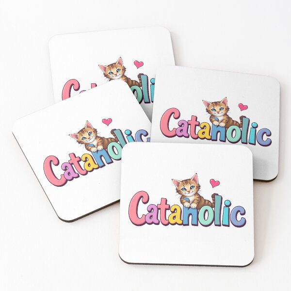 Item preview, Cute Kitten sat on the word Cataholic. designed and sold by Radioactive Monkey Club.