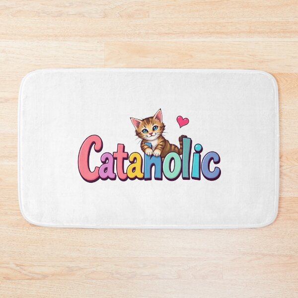 Item preview, Cute Kitten sat on the word Cataholic. designed and sold by Radioactive Monkey Club.