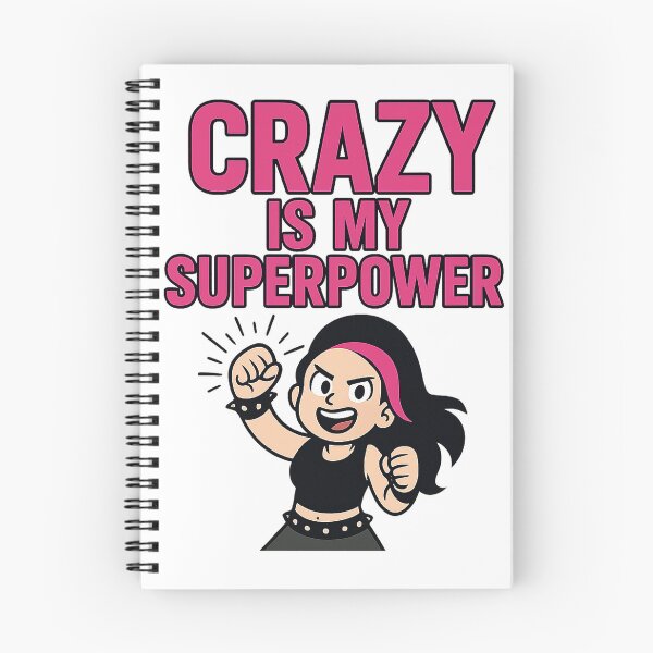 Item preview, Crazy Is My Superpower – Bold Punk Style Fan Art designed and sold by best-2025.