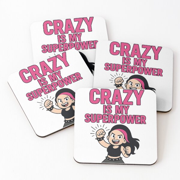 Item preview, Crazy Is My Superpower – Bold Punk Style Fan Art designed and sold by best-2025.