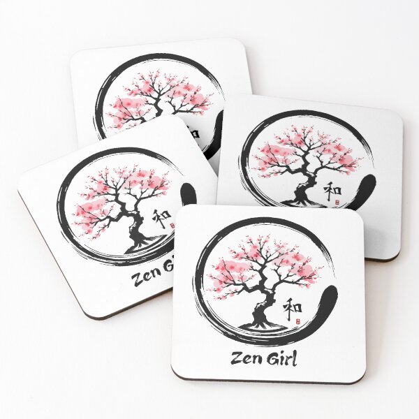 Item preview, Japanese Sakura Tree of Life - Zen Enso Circle & Cherry Blossoms designed and sold by Kooki Designs.