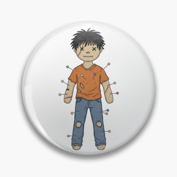 Item preview, Asian Voodoo Doll - Orange Shirt and Ripped Jeans designed and sold by octozap.