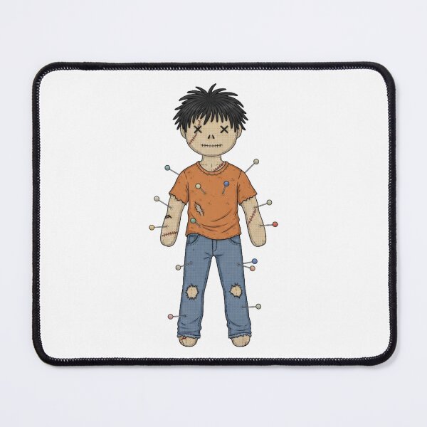 Item preview, Asian Voodoo Doll - Orange Shirt and Ripped Jeans designed and sold by octozap.