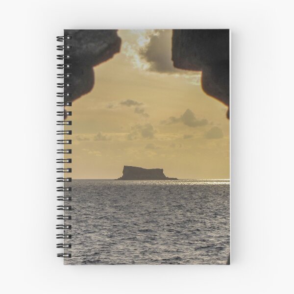 Item preview, Sunset Sea View Through Stone Balustrade Profiles Framing Distant Island On The Horizon designed and sold by Nmallia.