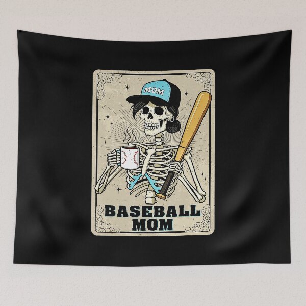 Item preview, Baseball Mom Skeleton Bat Vintage Sports Design designed and sold by zamiokaline.