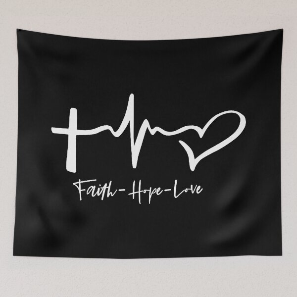 Item preview, Faith Hope Love Heartbeat Christian Faith Design designed and sold by Modaozushi216.