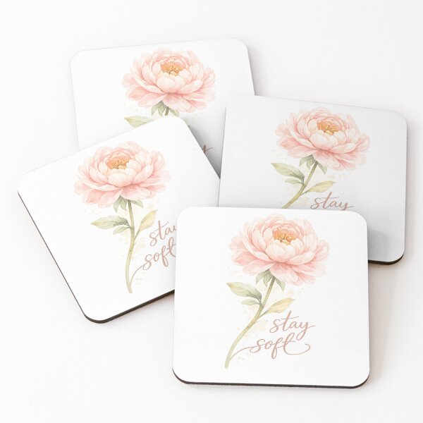 Item preview, Stay Soft Peony Watercolor – Romantic Floral Aesthetic Design Vibrant designed and sold by SoftMuse Designs.