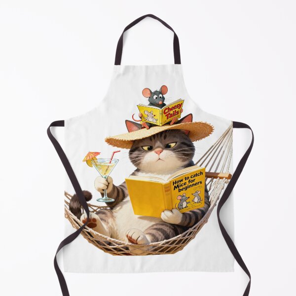 Item preview, Lazy Cat chilling whilst reading mouse catching book designed and sold by Radioactive Monkey Club.
