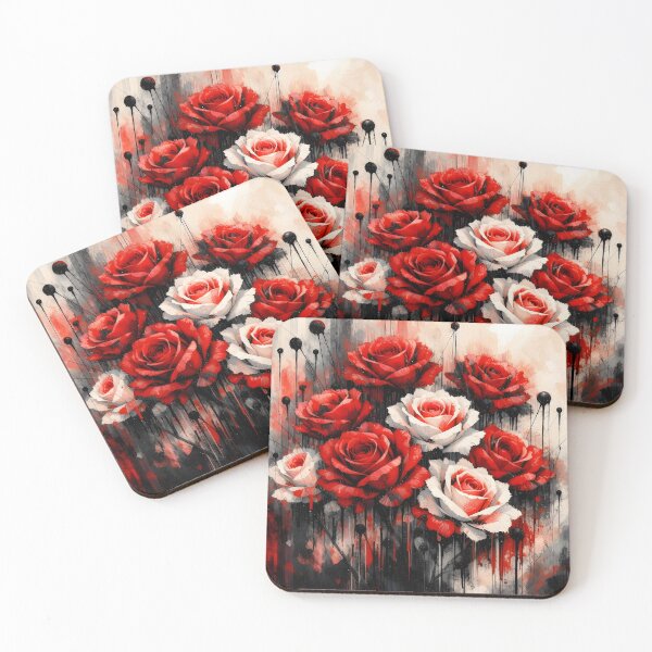 Item preview, Abstract rose art in red and black designed and sold by giachem99.