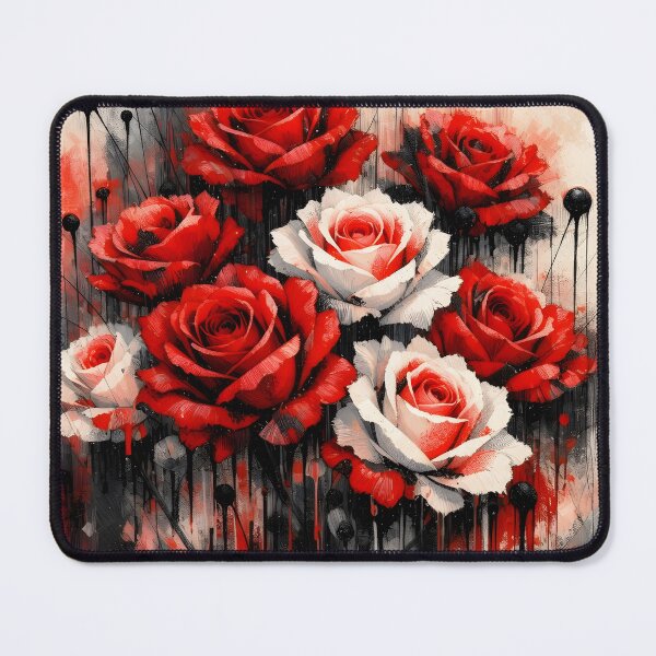 Item preview, Abstract rose art in red and black designed and sold by giachem99.