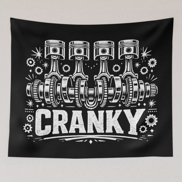 Item preview, Cranky Engine Mechanic Design – Vintage Piston Crankshaft designed and sold by SidTastic .
