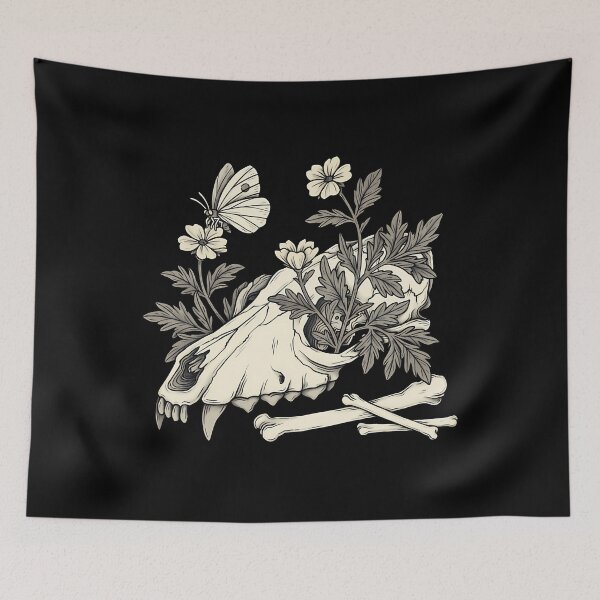 Item preview, Gothic Wolf Skull Vulture Culture Flora designed and sold by qnvpewhwim55.