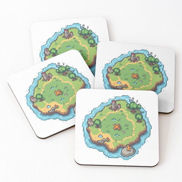 Item preview, Pixel Adventure Island Retro RPG Game Map designed and sold by Katzpy.