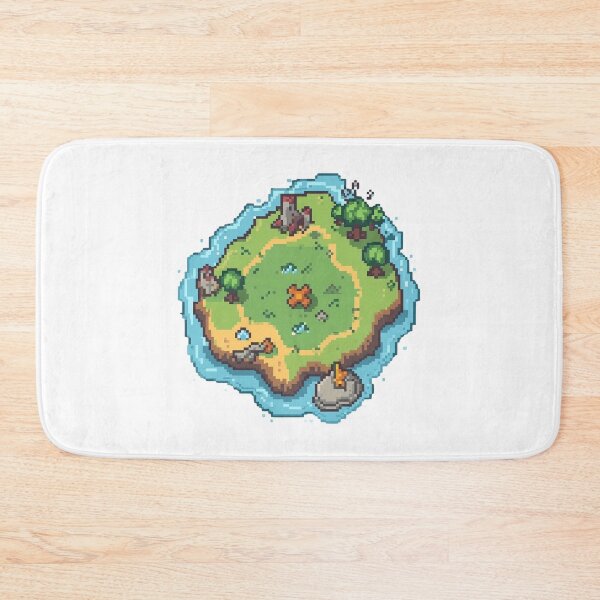 Item preview, Pixel Adventure Island Retro RPG Game Map designed and sold by Katzpy.