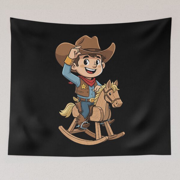 Item preview, Rocking Horse Sheriff Boy Cowboy designed and sold by ShalaKenaan.