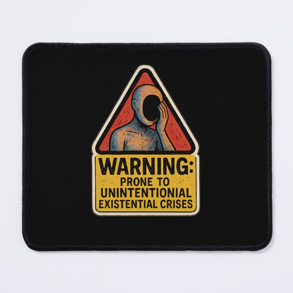 Item preview, Warning Existential Crisis Funny Ironic Meme designed and sold by qnvpewhwim55.