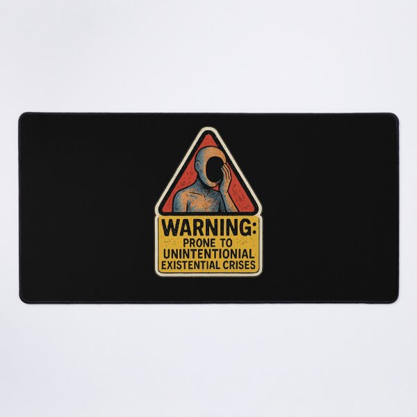 Item preview, Warning Existential Crisis Funny Ironic Meme designed and sold by qnvpewhwim55.