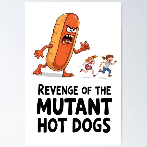 Item preview, Revenge Of The Mutant Hot Dogs designed and sold by Radioactive Monkey Club.
