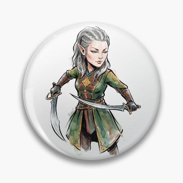 Item preview, Chibi Watercolor Jaheira designed and sold by Nervas.