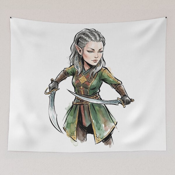 Item preview, Chibi Watercolor Jaheira designed and sold by Nervas.