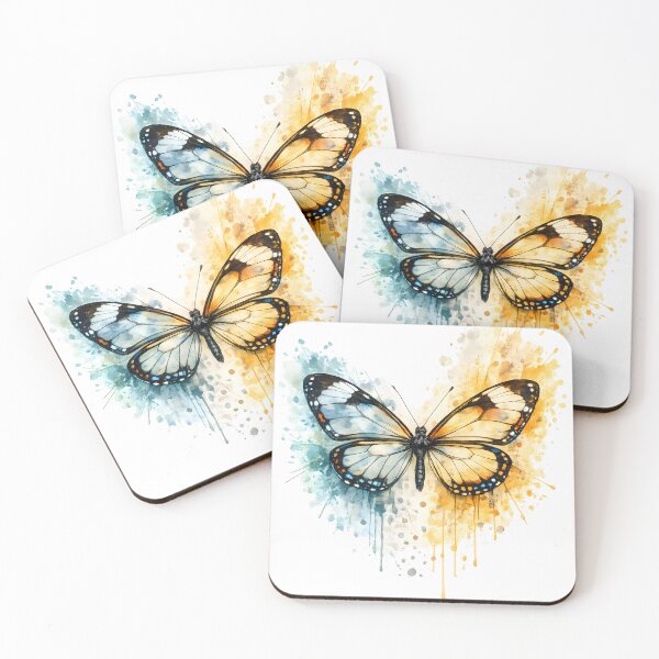 Item preview, Glasswing butterfly watercolor splash butterfly designed and sold by giachem99.